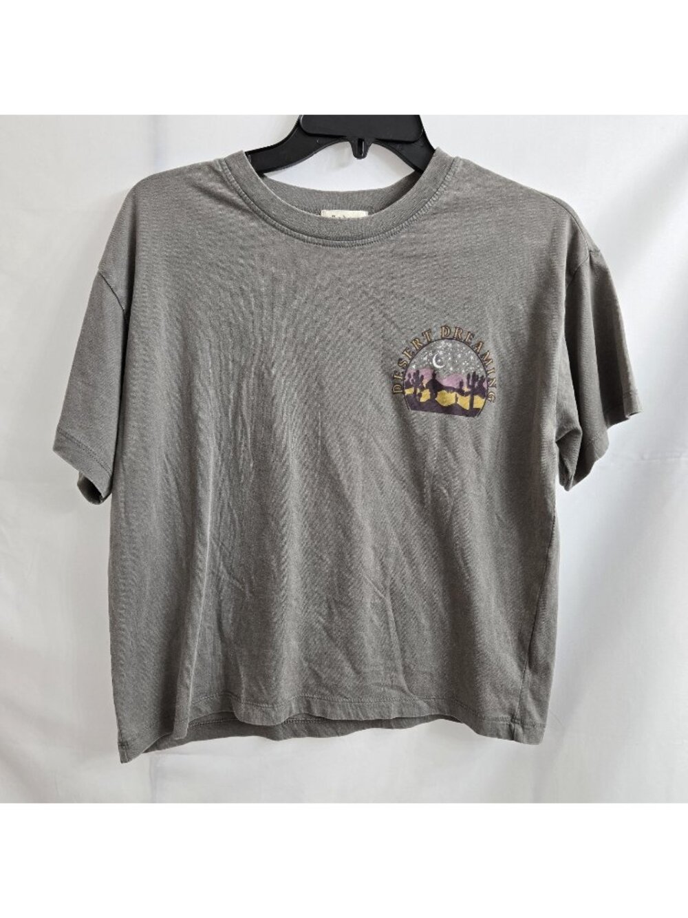 Urban Nation Desert Dreaming Boho Y2K Grey Crop Top Women's Size XS